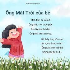 Bài thơ  Ông mặt trời của bé 